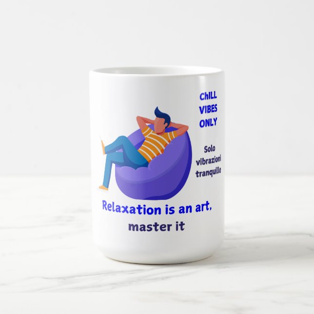 Caneca De Café Encher apenas as vibrações (Centro)