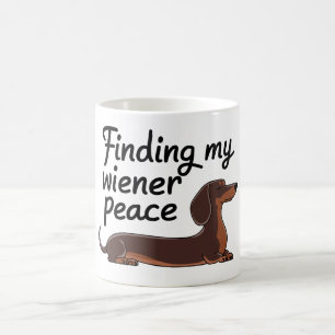 Caneca De Café Encontrando Meu Wiener Peace — Dachshund Lover