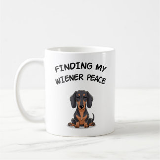 Caneca De Café Encontrando minha Paz de Wiener Presente Engraçado