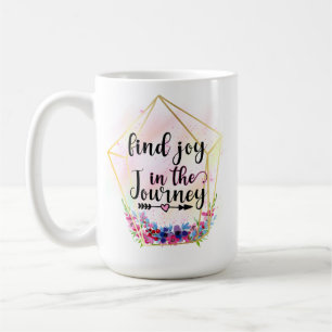 Caneca De Café Encontre A Alegria Na Viagem