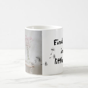 Caneca De Café Encontre a beleza nas pequenas coisas - Inspiração