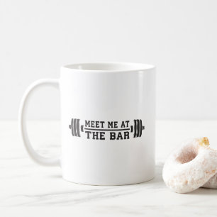Caneca De Café Encontre-Me No Bar - Barbell - Workout