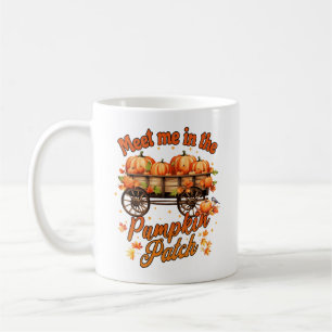 Caneca De Café Encontre-me no Pumpkin Patch