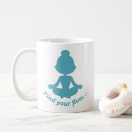 Caneca De Café Encontre seu canhão de fluxo (ciano)