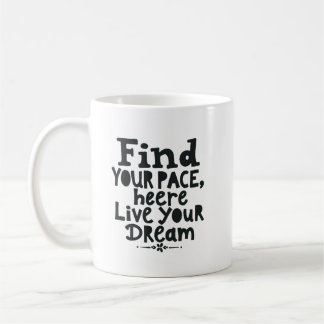 Caneca De Café Encontre Seu Ritmo, Viva Seu Sonho
