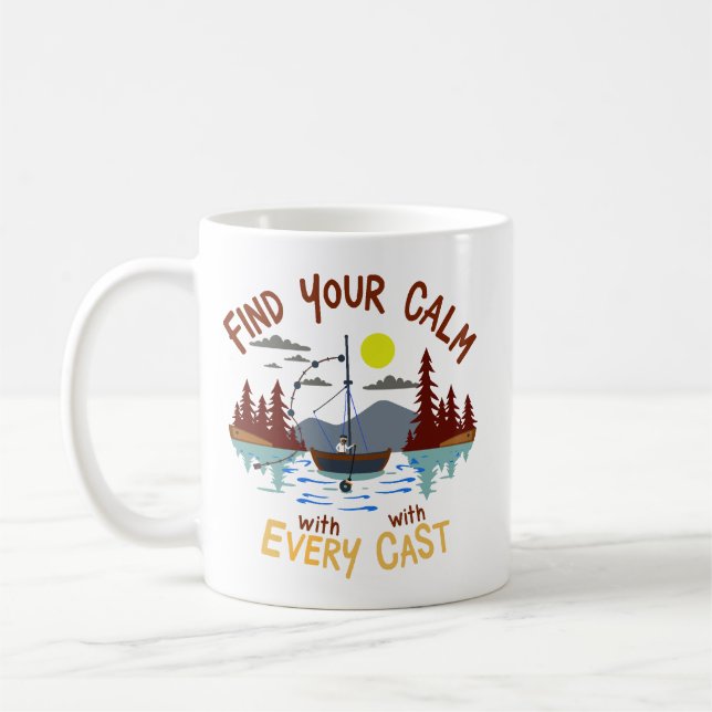 Caneca De Café Encontre sua Calma com Cada Lance (Esquerda)