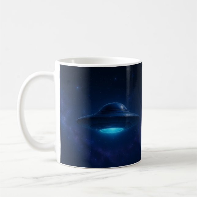 Caneca De Café Encontro com OVNI Azul (Esquerda)