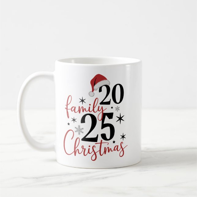 Caneca De Café Encontro da Equipe de Natal da Família 2025 Combin (Esquerda)