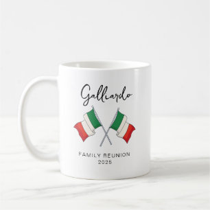 Caneca De Café Encontro da Família da Bandeira Italiana 