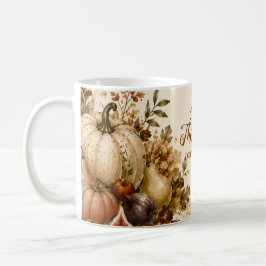 Caneca De Café Encontro de Ação de Graças da Colheita Rústica