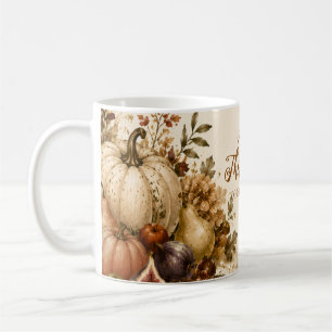 Caneca De Café Encontro de Ação de Graças da Colheita Rústica