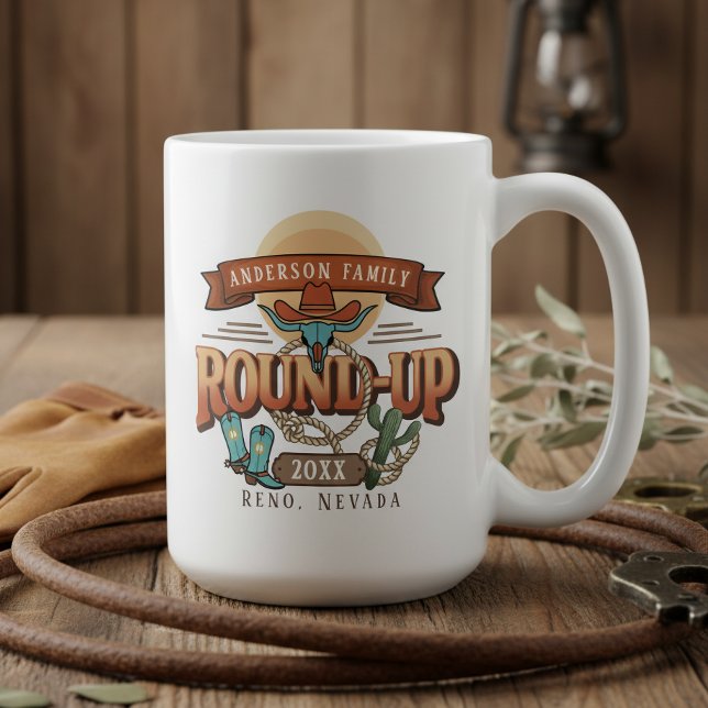 Caneca De Café Encontro Familiar Western Round-Up ID1318 (Criador carregado)