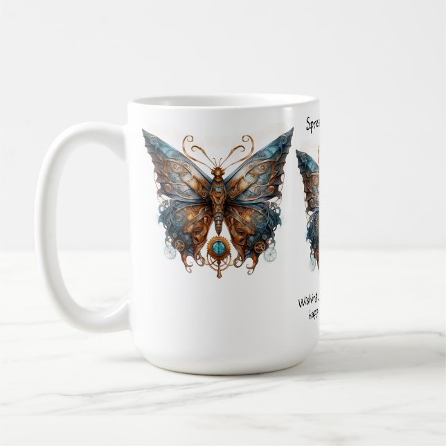 Caneca De Café Encorajamento de Borboleta (Esquerda)
