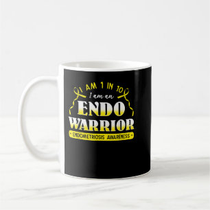 Caneca De Café Endo Warrior Endometriose Amarela Fita Útero En