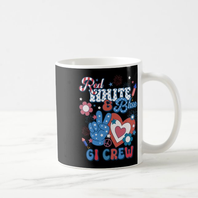 Caneca De Café Endoscopia Da Tripulação Vermelha Branca E Azul Gi (Direita)