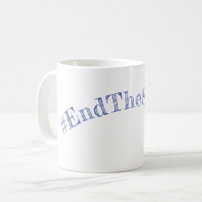 Caneca De Café #EndTheStigma Korman Produções no YouTube Canal (Frente Esquerda)