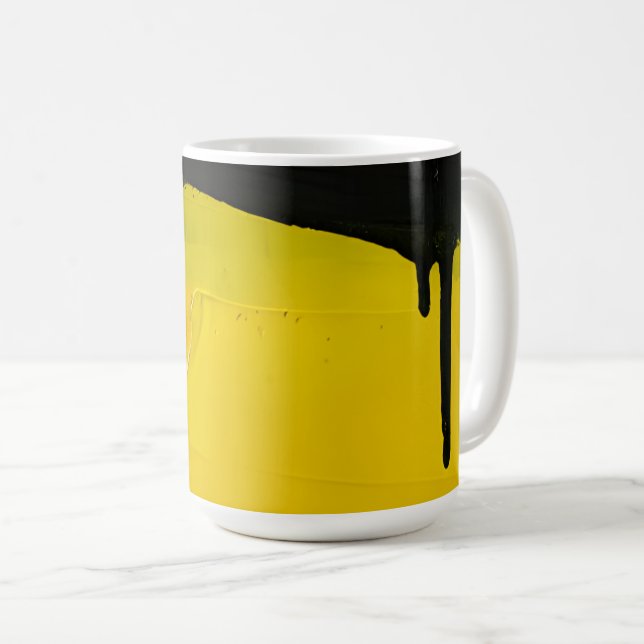 Caneca De Café Energia Amarelo Negrito (Frente Esquerda)
