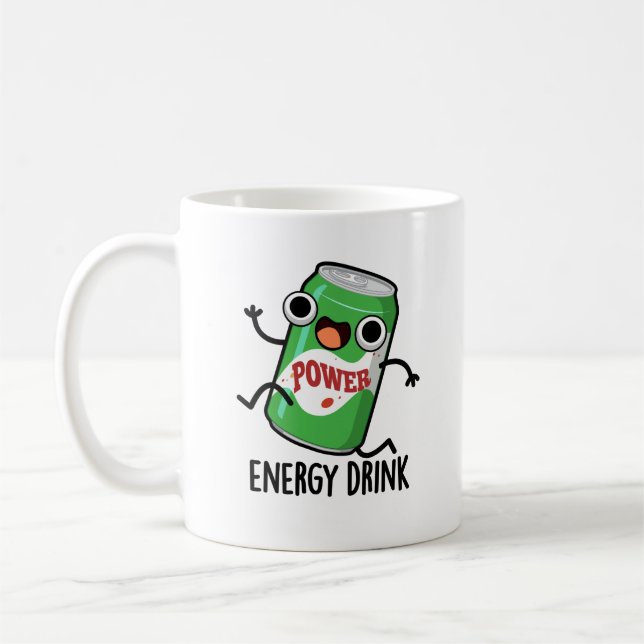 Caneca De Café Energia Beber Engraçado Bebida Energética Arrepada (Esquerda)