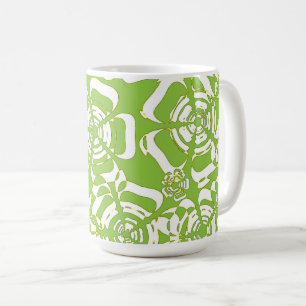 Caneca De Café Energia da ventoinha 3 Verde Branco Amarelo e Pret