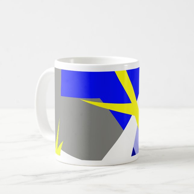 Caneca De Café Energia de Arte Abstrata (Frente Esquerda)