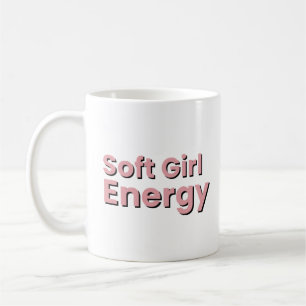 Caneca De Café Energia de Garota Soft Estética Garota de Anime