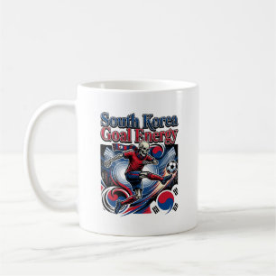 Caneca De Café Energia de Gol da Coreia do Sul Esqueleto Atacante