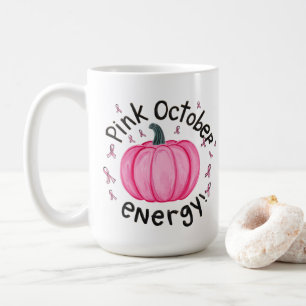 Caneca De Café Energia do outubro rosa, conscientização do CÂNCER
