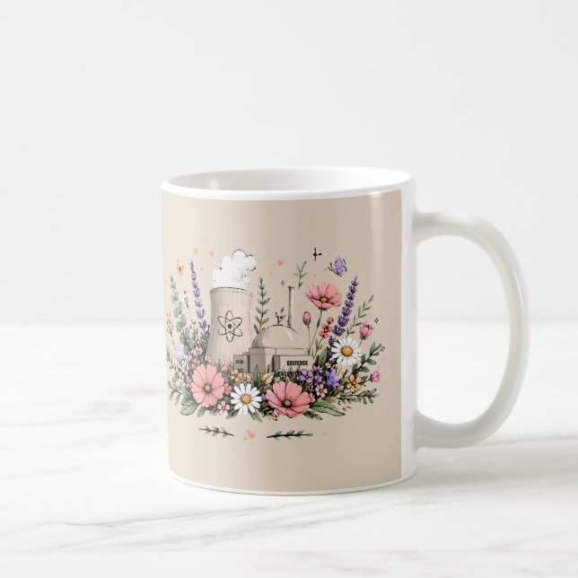 Caneca De Café Energia Nuclear Desabrocha (Direita)