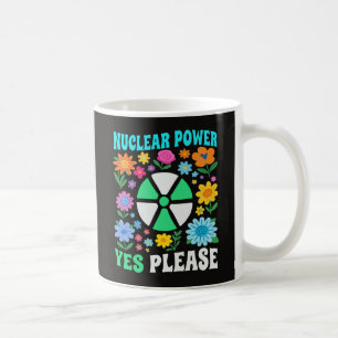 Caneca De Café Energia Nuclear Sim Por Favor Energia Limpa Flores