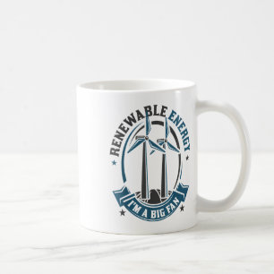 Caneca De Café Energia Renovável É Uma Grande Proteção Ambiental