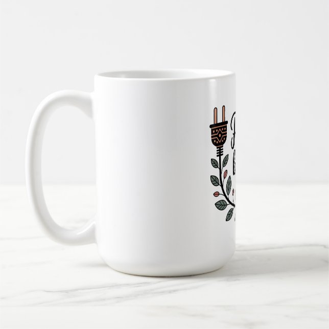 Caneca De Café Energizado pela Mamãe (Esquerda)