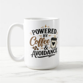 Caneca de Café 'Energizado por Café e Esquiva'