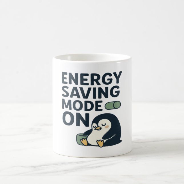 Caneca De Café Energy saving Mode on- Cute penguin design (Centro)