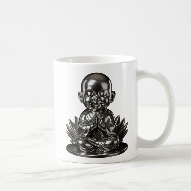 Caneca De Café Enfant bouddhiste 3D (Direita)