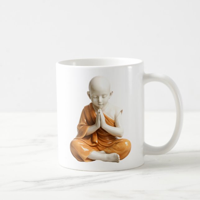 Caneca De Café Enfant tibétain Méditatif (Direita)
