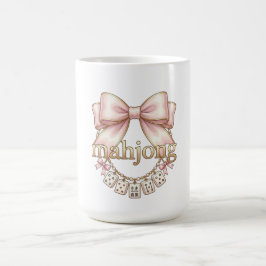 Caneca De Café Enfeite de Mahjong Rosa Fofo e Sedutor para Mulher