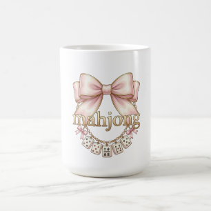 Caneca De Café Enfeite de Mahjong Rosa Fofo e Sedutor para Mulher