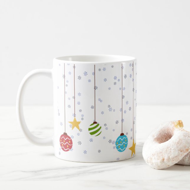 Caneca De Café Enfeite de Natal  (Com Donut)