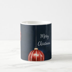Caneca De Café Enfeite de Natal Azul Marinho Vermelho