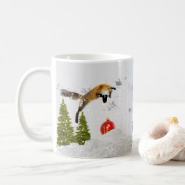 Caneca De Café Enfeite de Natal de Raposa Vermelha Engraçada Caça