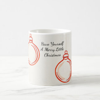 Caneca De Café Enfeite de Natal Vermelho Rubor