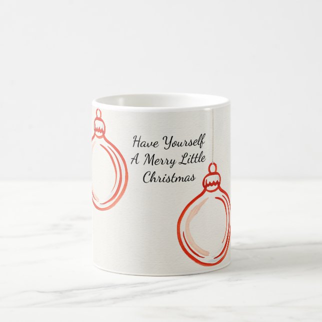 Caneca De Café Enfeite de Natal Vermelho Rubor (Centro)