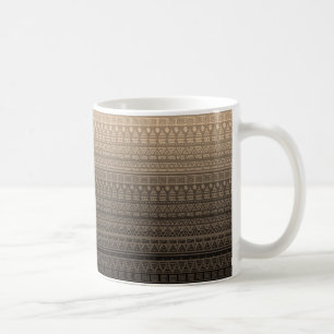 Caneca De Café Enfeite étnico marrom