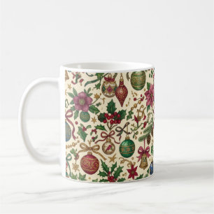 Caneca De Café Enfeites Antigos Pendurados em Fita