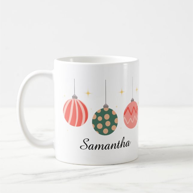 Caneca De Café Enfeites de natal (Esquerda)