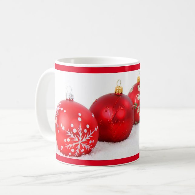 Caneca De Café Enfeites de natal (Frente Esquerda)