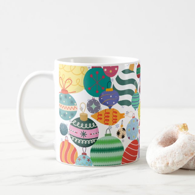 Caneca De Café Enfeites de Natal (Com Donut)