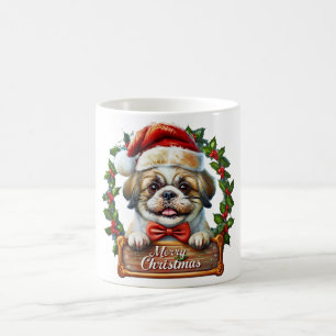Caneca De Café Enfeites de natal de Cachorro Bonito - Feliz Natal