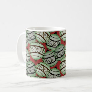 Caneca De Café Enfeites de natal divertido com padrões