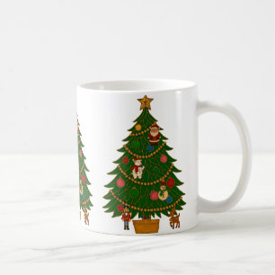 Caneca De Café Enfeites de Natal em forma de Personagens em Arte